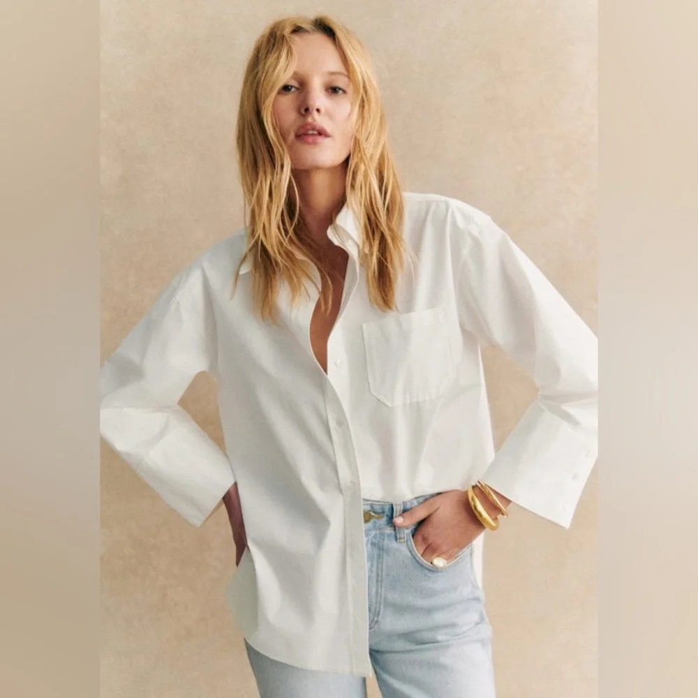 NWT | Sézane BILMA Shirt in Ecru - Picture 1 of 15